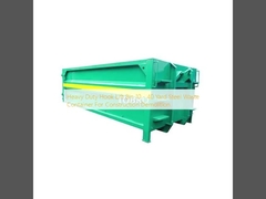 Heavy Duty Hook Lift Bin 10 - 40 Yard Steel Waste Container For Construction Demolition