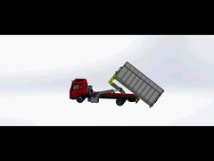 3D Animation: Hooklift Arm Loading a RORO Container